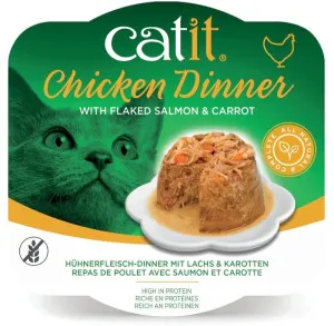 Catit Chicken Dinner with Flaked Salmon & Carrots