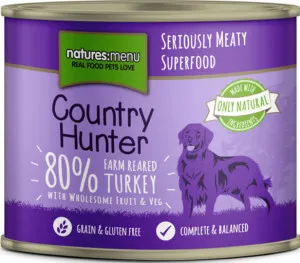 Natures Menu Country Hunter Farm Reared Turkey with Superfoods Can